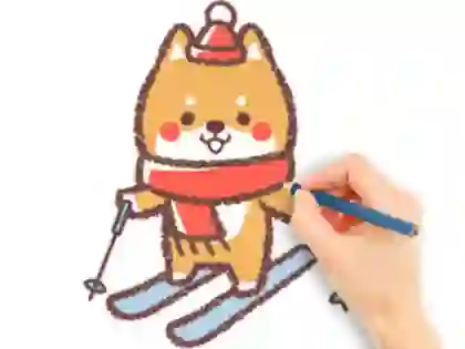 Laro Coloring Book: Skiing Puppy online