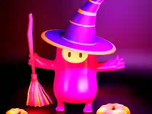 Laro Fall Guys Halloween Puzzle online