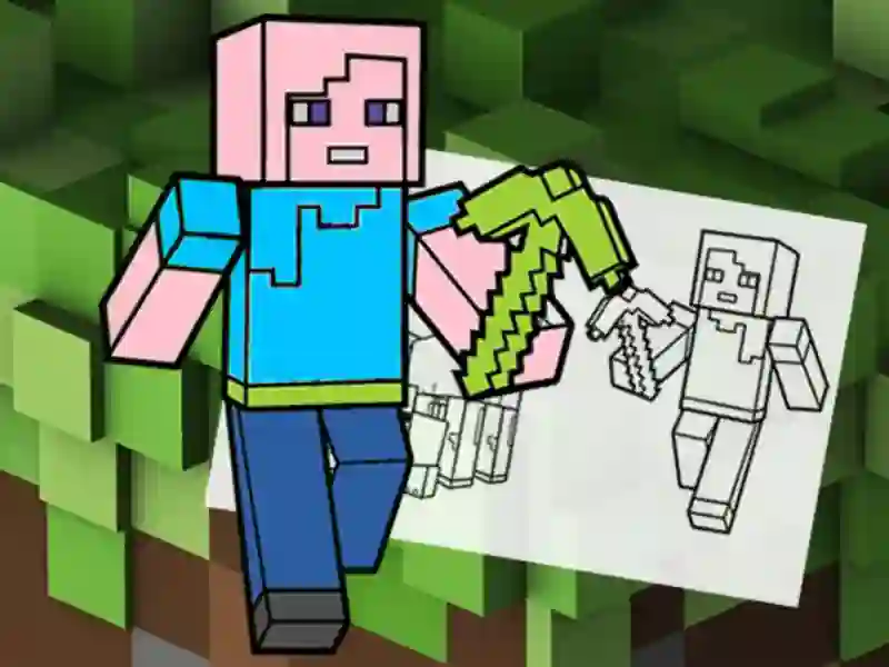 Laro Minecraft Fun Coloring Book online