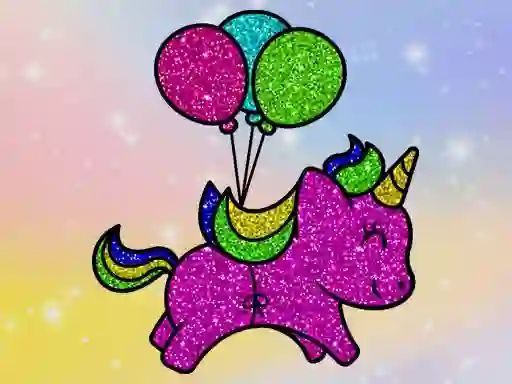 Laro Coloring Book Glittered Unicorns online