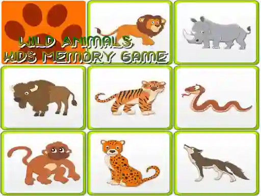 Laro Wild Animals Kids Memory game online