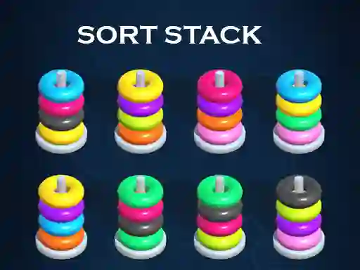 Laro Sort Stack color Hoop Game online