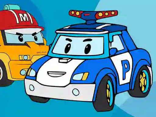 Laro Robocar Coloring Book online