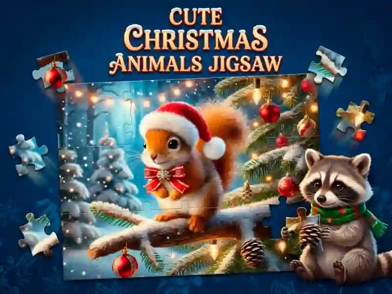 Laro Cute Christmas Animals Jigsaw online