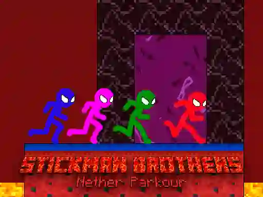 Laro Stickman Brothers Nether Parkour online