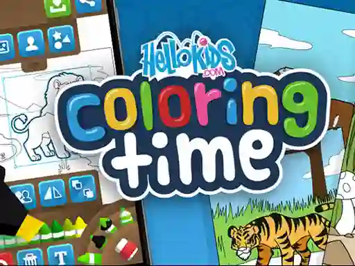 Laro Hello kids Coloring Time online