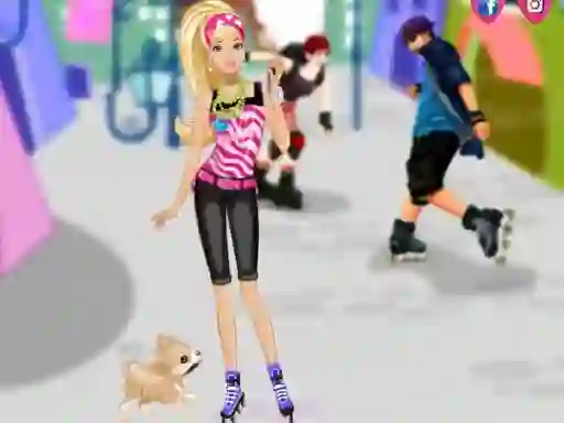 Laro Barbie on roller skates online