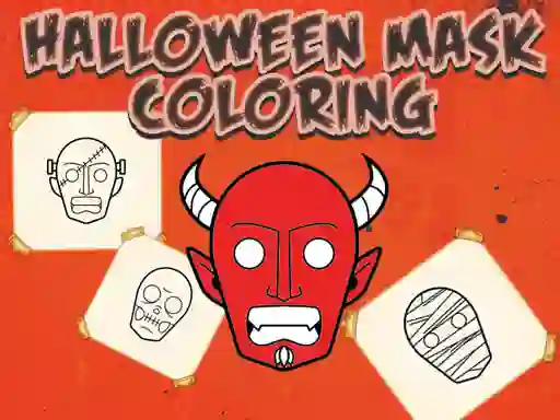 Laro Halloween Mask Coloring Book online