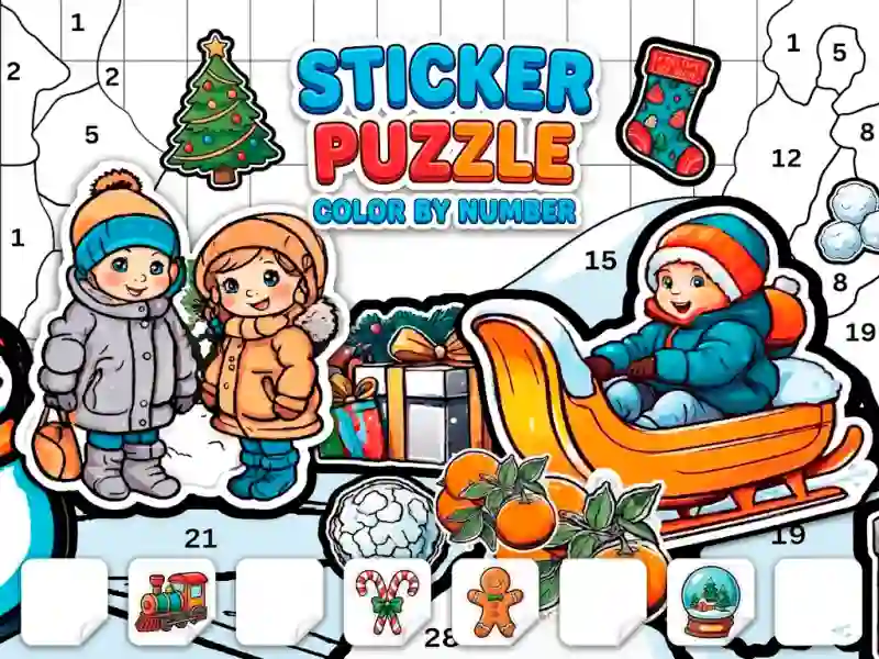 Laro Sticker Book Puzzle: Color By Number online