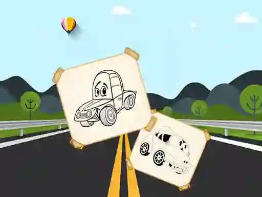 Laro Funny Cars For Kids Coloring online
