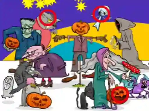 Laro Find 5 Differences Halloween online