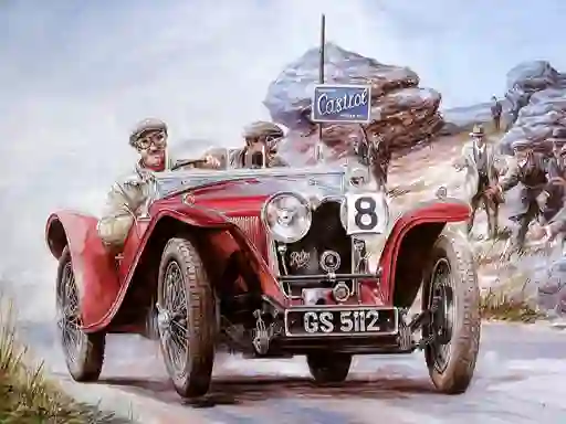 Laro Painting Vintage Cars Jigsaw Puzzle 2 online