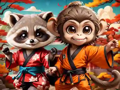 Laro Kung-Fu Little Animals online