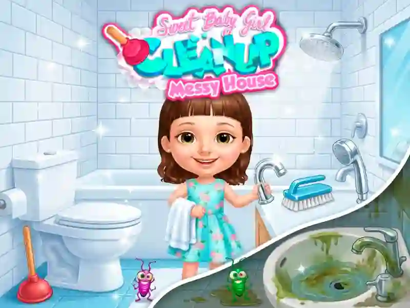Laro Sweet Baby Girl Cleanup Messy House online