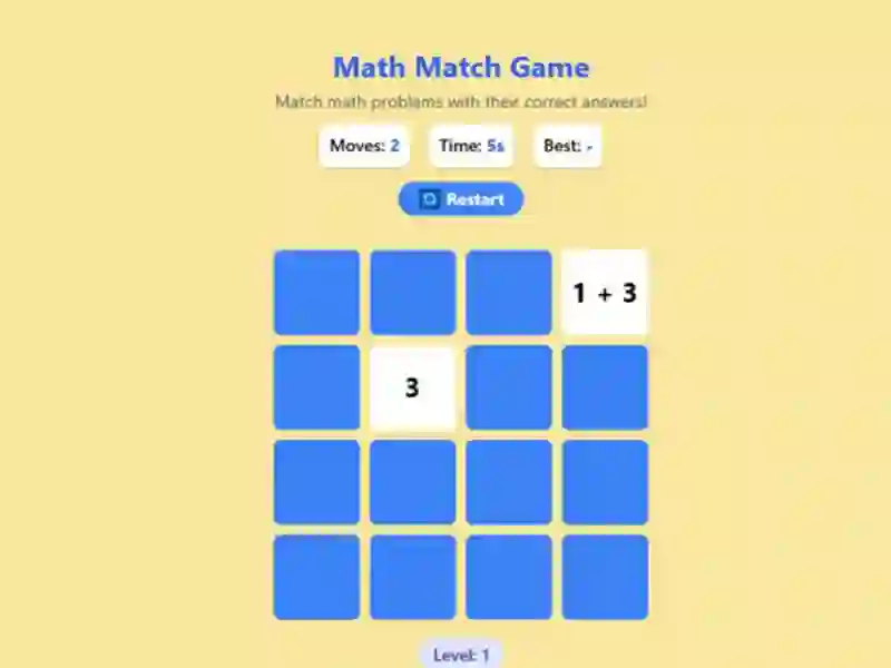 Laro Math Match Game online