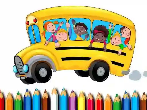 Laro School Bus Coloring Book online