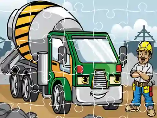Laro Construction Trucks Jigsaw online