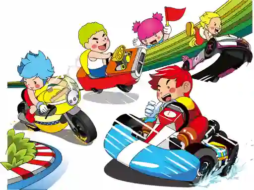 Laro Cartoon Kart Puzzle online