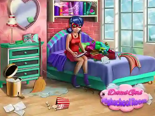 Laro Dotted Girl: Highschool room online