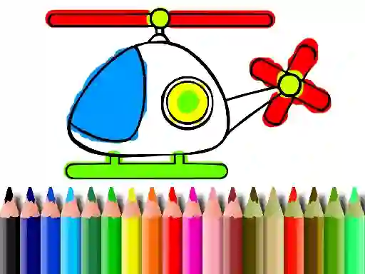 Laro Back To School Helicopter Coloring online