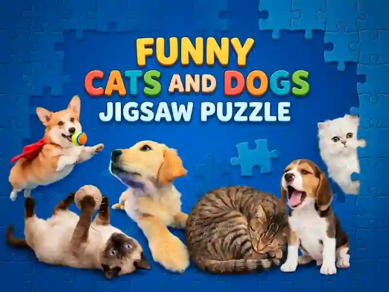Laro Funny Cats And Dogs Jigsaw Puzzle online