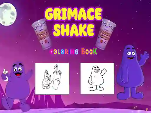 Laro Grimace Shake Coloring book online