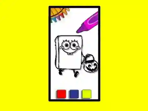 Laro SpobgeBob Halloween Coloring Book online