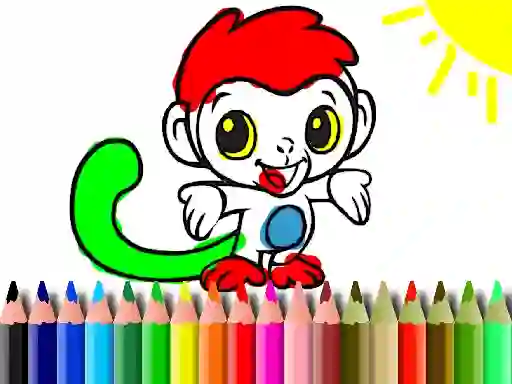 Laro Back To School: Monkey Coloring online