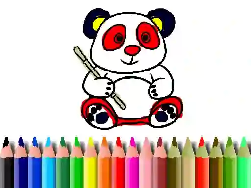 Laro Back To School: Panda Coloring online