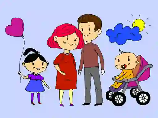 Laro Happy Family Coloring Book online