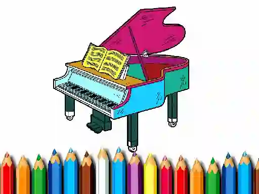 Laro Back To School: Piano Coloring Book online