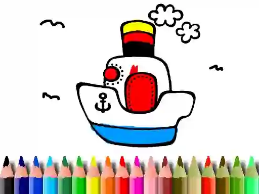 Laro Back to School: Boat Coloring online