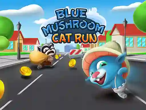 Laro Blue Mushroom Cat Run online