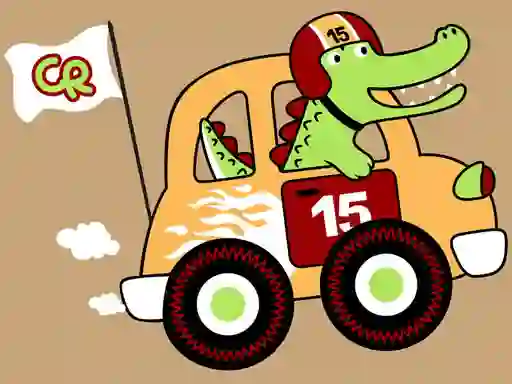 Laro Fast Racing Cars Coloring online