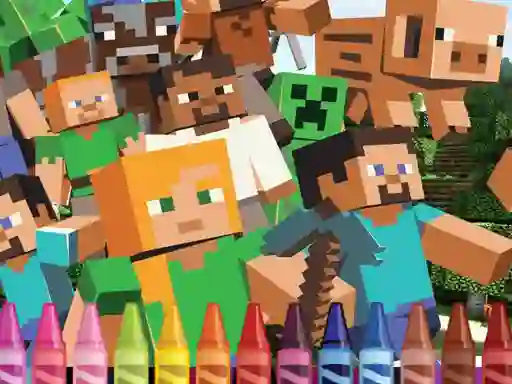 Laro 4GameGround Minecraft Coloring online