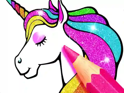 Laro Unicorn Coloring Book Glitter online