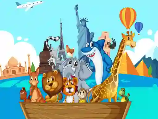 Laro Crazy Friends Travel The World Puzzle online