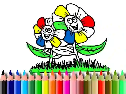 Laro Back to School: Flowers Coloring online