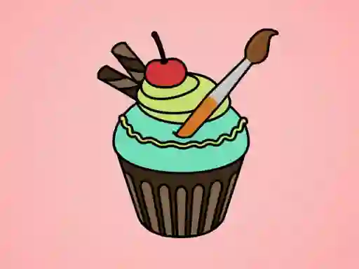 Laro Yummy Cupcake Coloring online