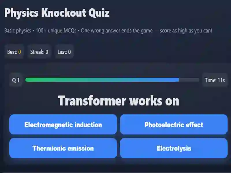 Laro Physics knowledge quiz online