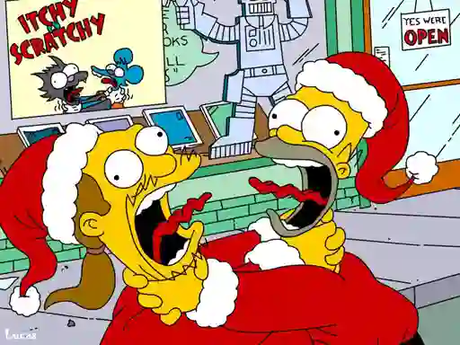 Laro Simpsons Christmas Jigsaw Puzzle online