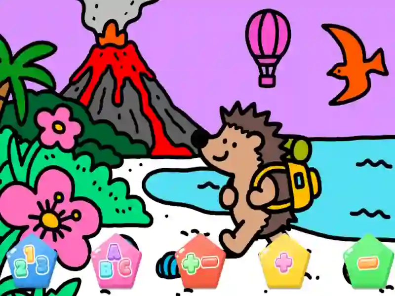 Laro Color By Code Volcano Hedgehog online