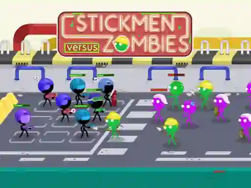 Laro Stickmen Versus Zombies online