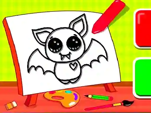 Laro Easy Kids Coloring Bat online