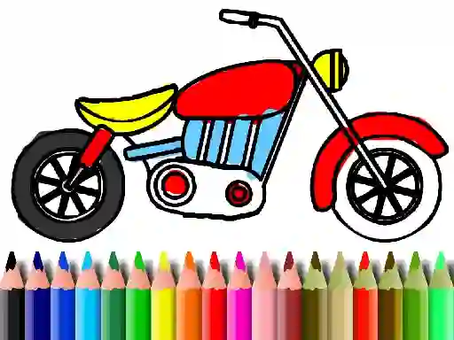 Laro Back To School: Motorbike Coloring online