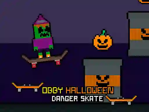 Laro Obby Halloween Danger Skate online