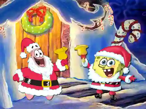 Laro SpongeBob Christmas Jigsaw Puzzle online