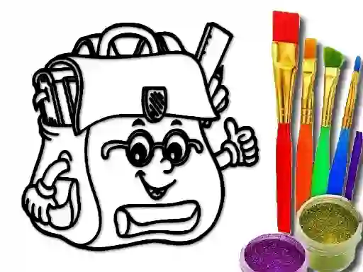 Laro Back To School: School Bag Coloring Book online