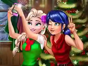 Laro Ladybug And Elsa Xmas Selfie online