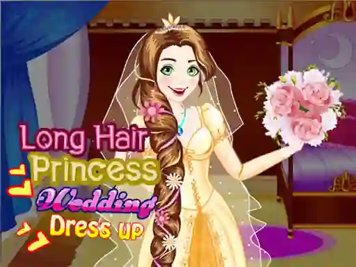 Laro Long Hair Princess Wedding Dress up online
